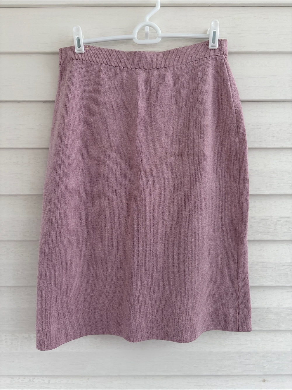 St. John Evening by Marie Gray Mauve Knit Skirt Size 8 Made in USA Evening Event